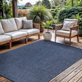CAMILSON Outdoor Rug 9x12 Navy Blue - Waterproof Patio Rug