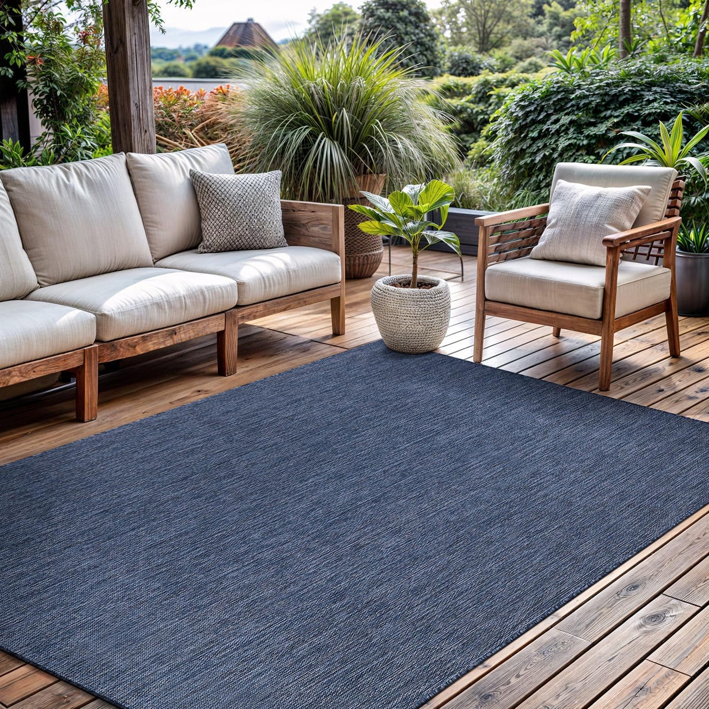 CAMILSON Outdoor Rug 9x12 for Modern Indoor and Outdoor Spaces