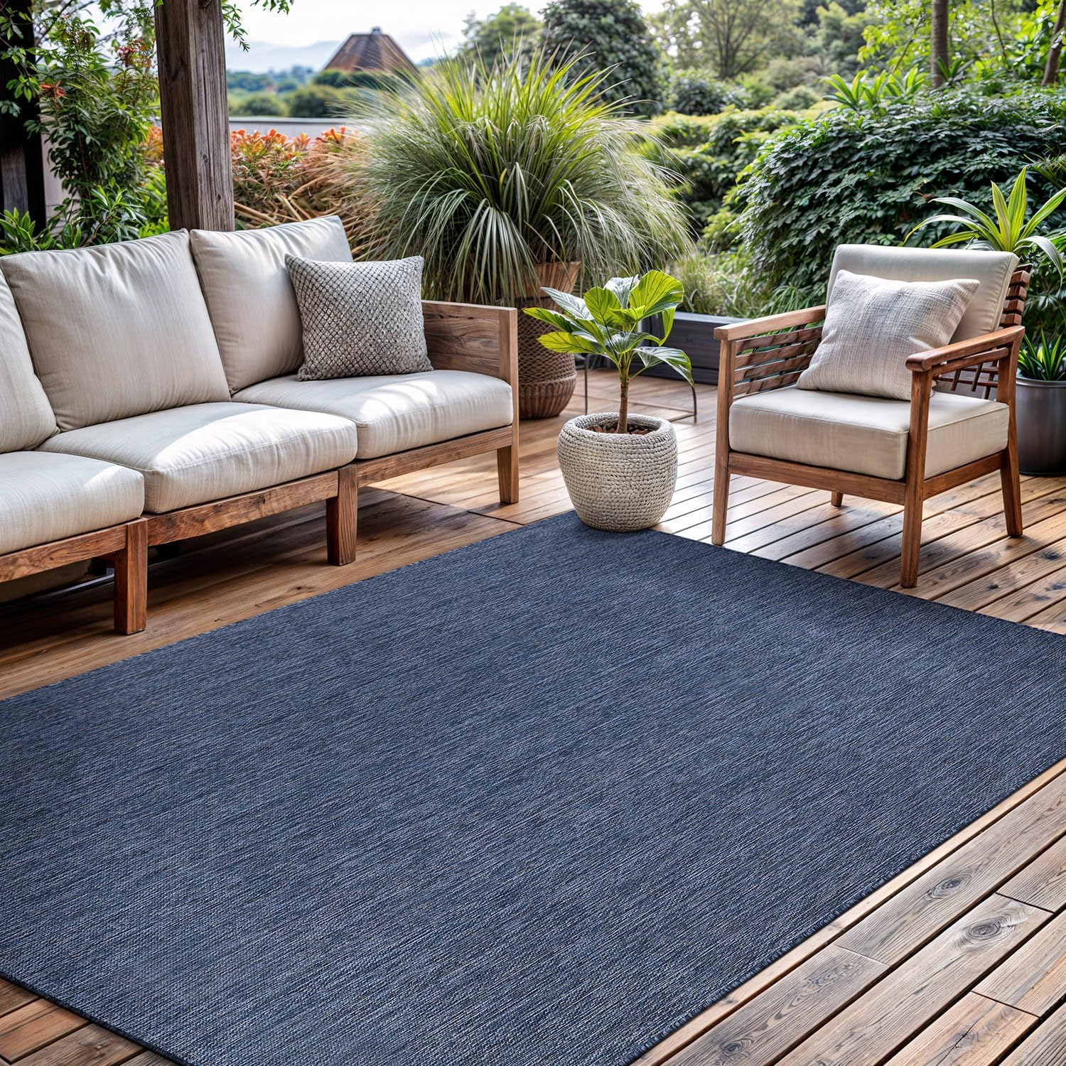CAMILSON Outdoor Rug 9x12 for Modern Indoor and Outdoor Spaces