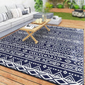 Outdoor Rug for Patio 8 ft x 10 ft - Reversible Waterproof Mat