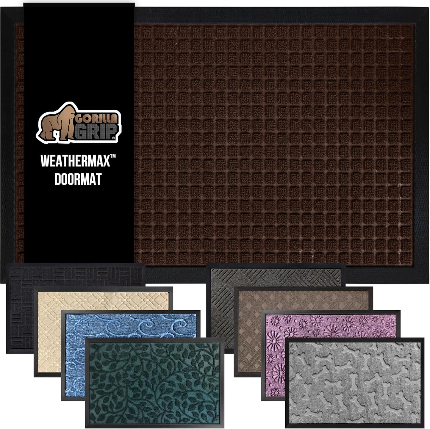 GORILLA GRIP Waterproof All-Season WeatherMax Doormat for Home