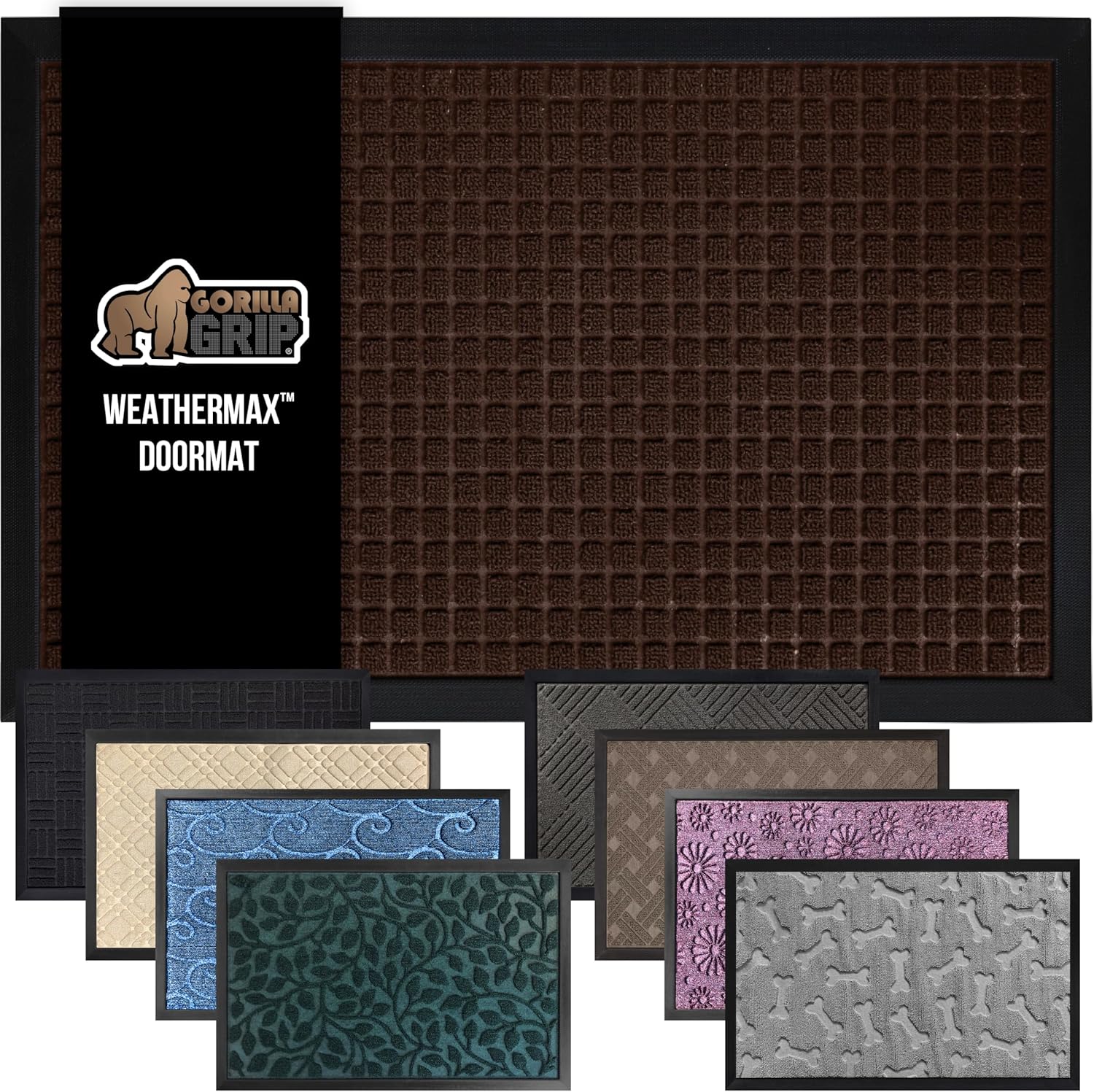 GORILLA GRIP Waterproof All-Season WeatherMax Doormat for Home