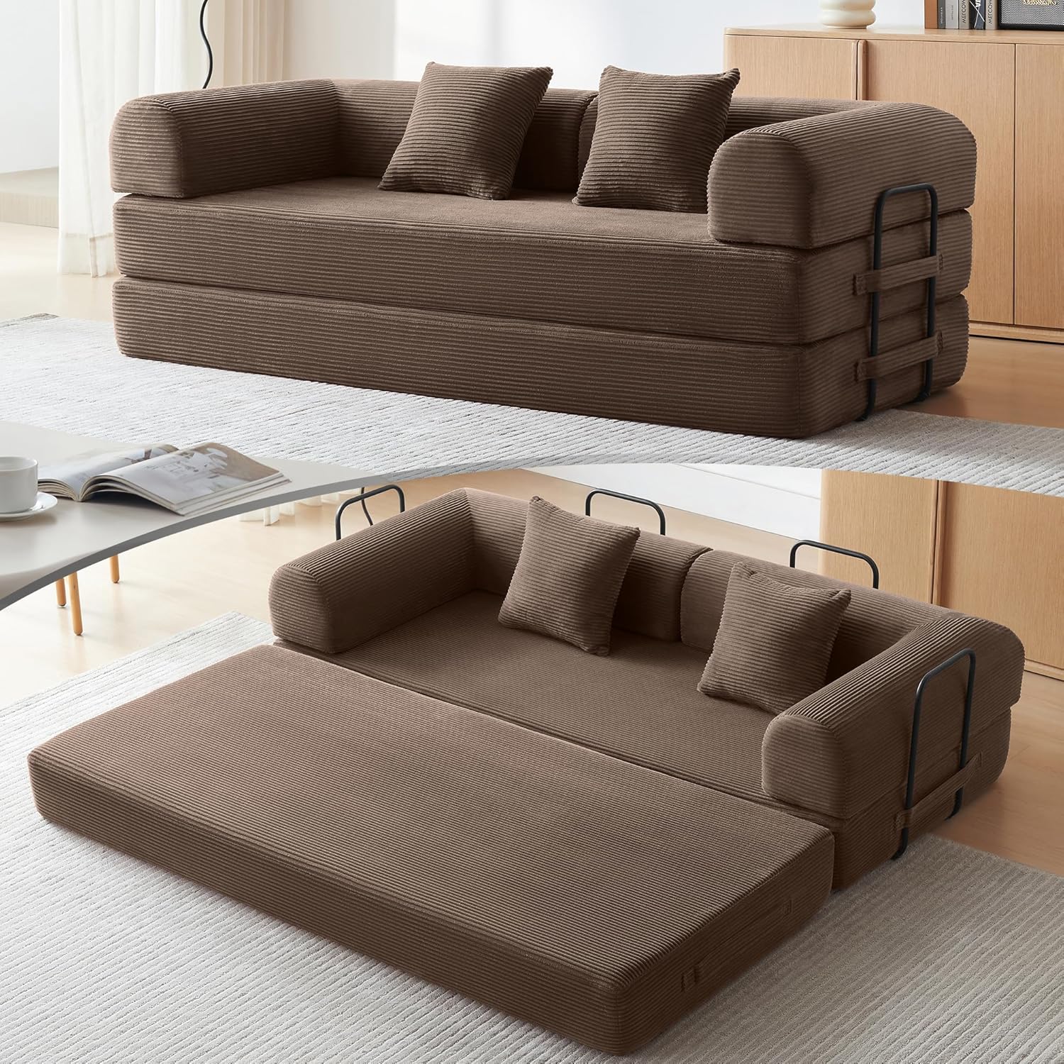 Convertible Modular Sleeper Sofa Bed for Modern Living Rooms