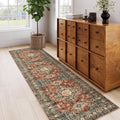 Oriental Hallway Runner Rug 2.5x8 - Washable Non Slip Runner