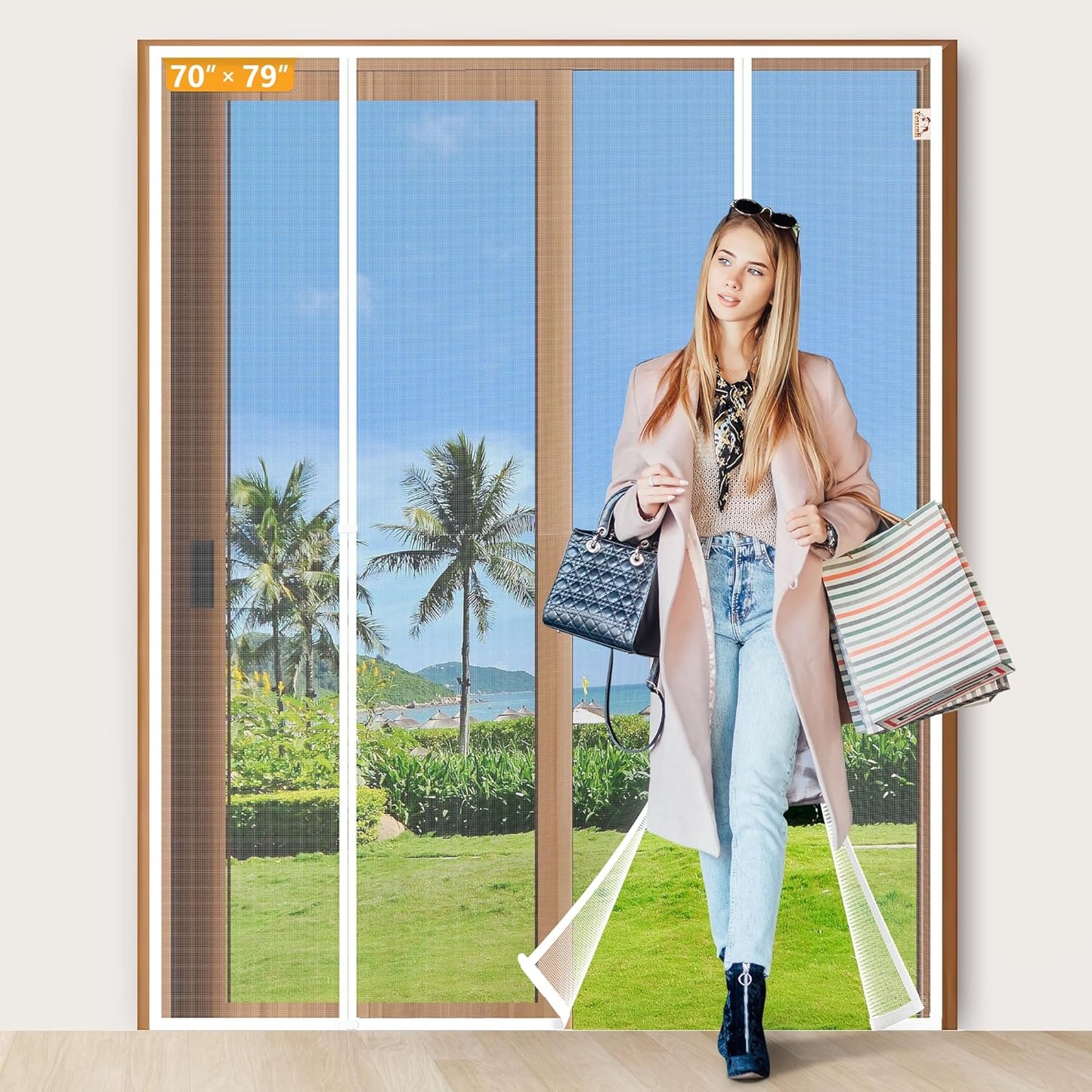 Yotache Magnetic Screen Door for 70in x 79in Double Doors