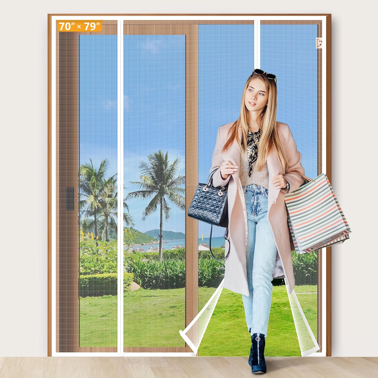 Yotache Magnetic Screen Door for 70in x 79in Double Doors