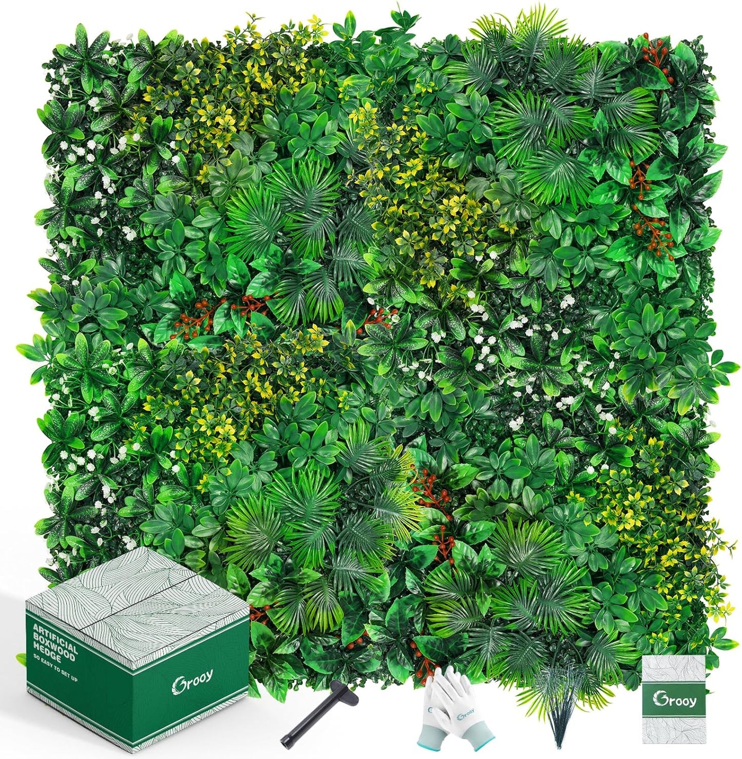 Artificial Tropical Boxwood Panels for Indoor and Outdoor Use