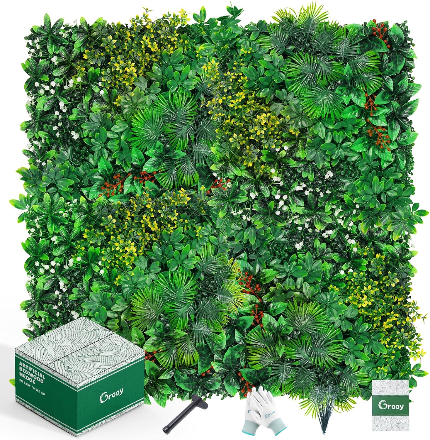 Artificial Tropical Boxwood Panels for Indoor and Outdoor Use