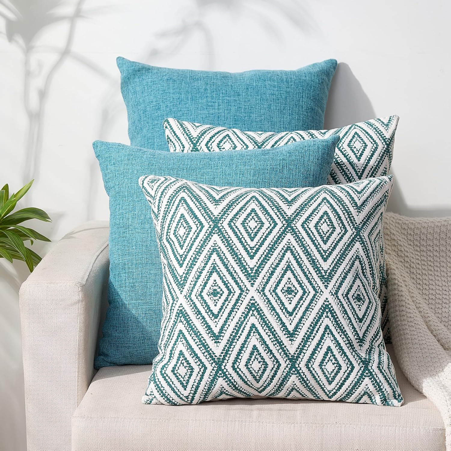 HPUK Decorative Throw Pillow Covers Set of 4 for Living Room