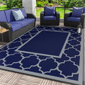 GENIMO Outdoor Rug 5 ft x 8 ft Patio Waterproof Reversible Rug