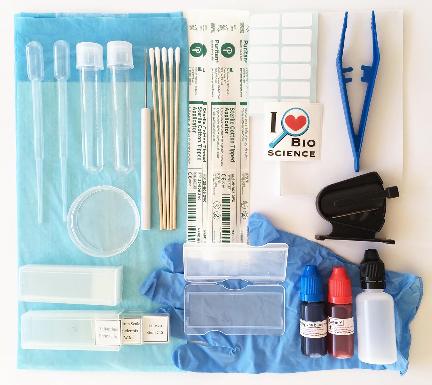 All-in-One Microscope Slide Preparation Kit for Experiments
