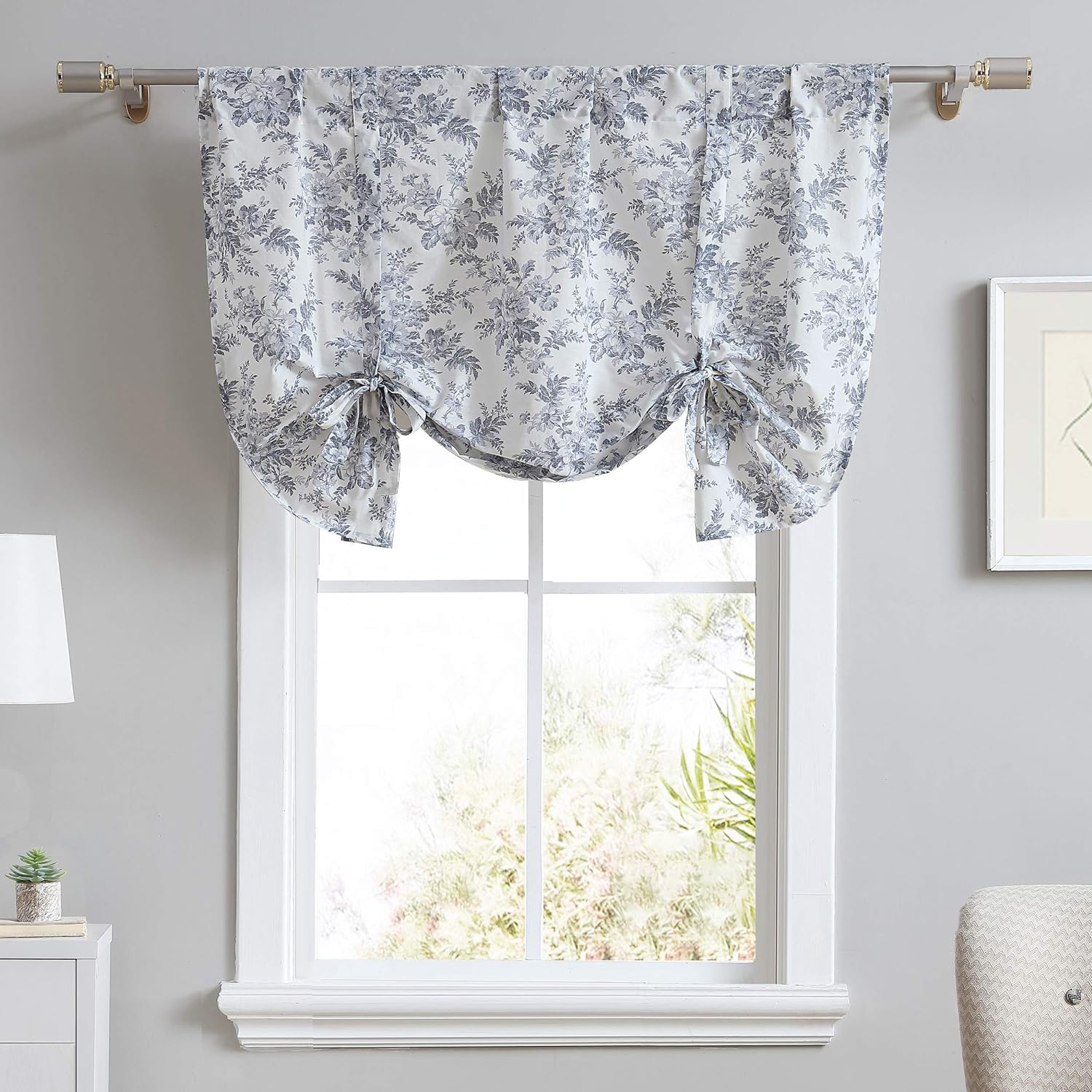 Laura Ashley Tie Up Valance - Chic Floral Decor
