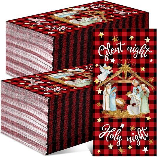 Jesus Nativity Paper Napkins - Festive Bulk Pack!