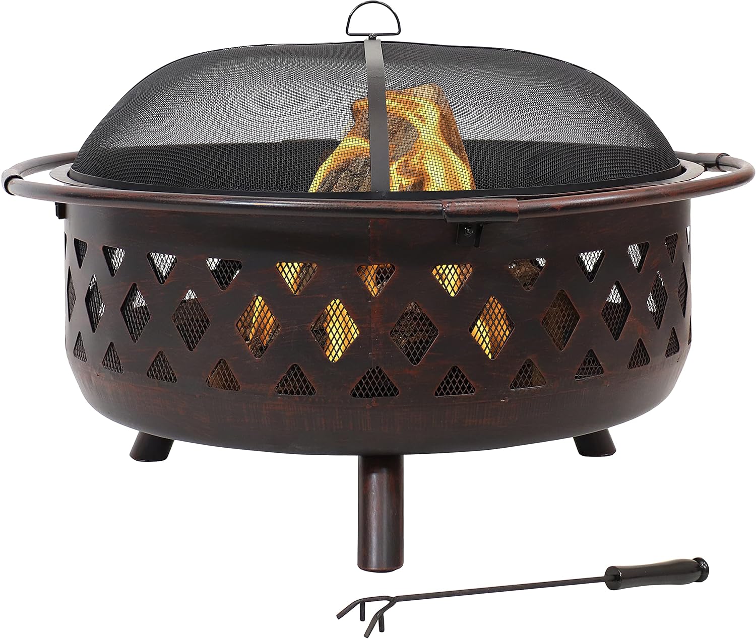 Sunnydaze Crossweave Outdoor Fire Pit for Cozy Gatherings
