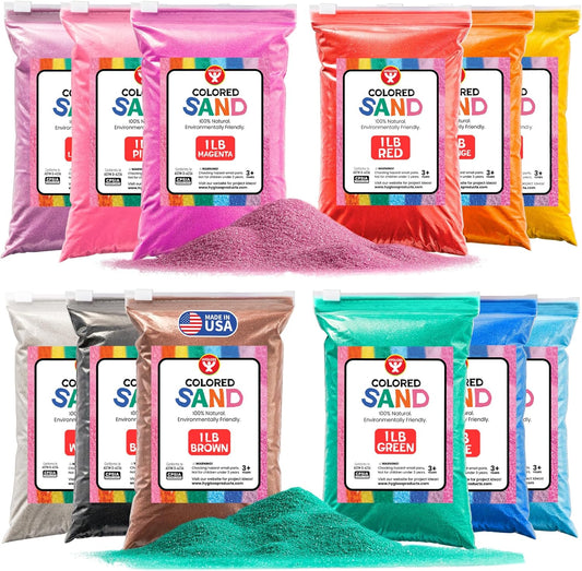 Hygloss Colored Sand for Crafts - Vibrant Fine Sensory Play