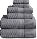 NY Loft 100% Cotton Towel Set 6 Piece - Super Soft, Quick-Dry