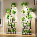 Plant Stand Indoor with Grow Lights - 8 Tiered Tall Corner Shelf