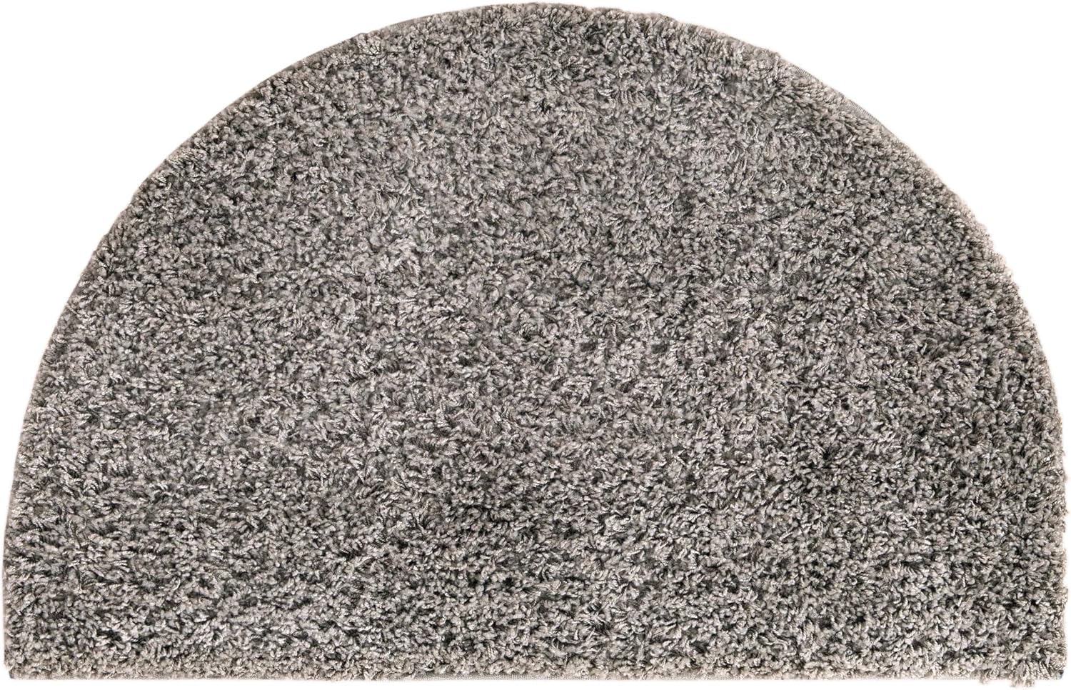 Uber Cozy Solid Shag Collection Rug 2x4 Hearth Cloud Gray