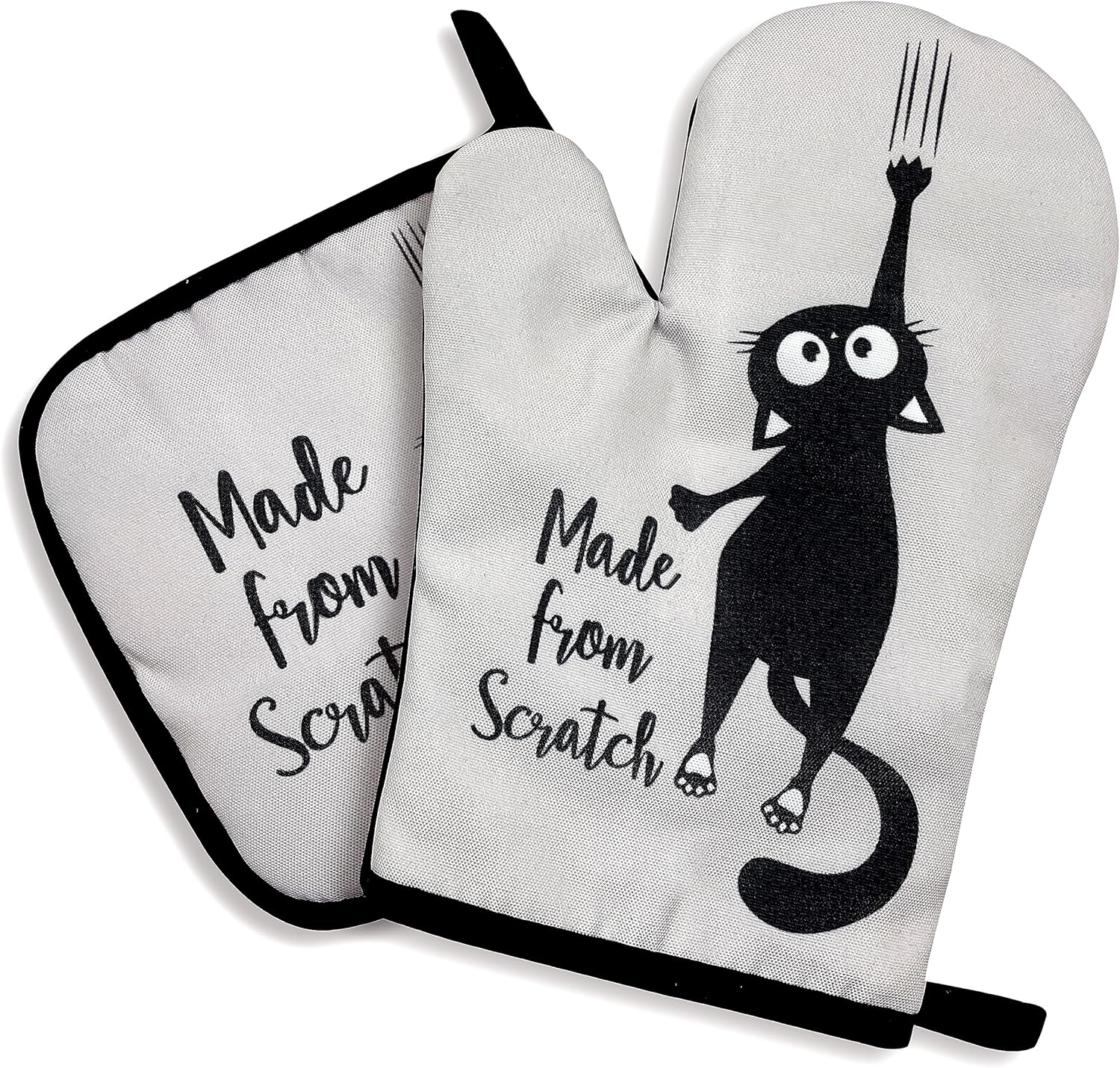 Cat Lover's Non-Slip Oven Mitts Duo