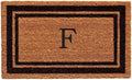 Calloway Mills Black Border 36in x 72in Monogram Doormat F - Durable