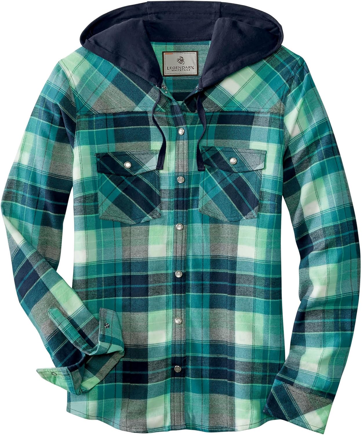 Legendary Whitetails Women's Hooded Flannel Shirt for Comfort