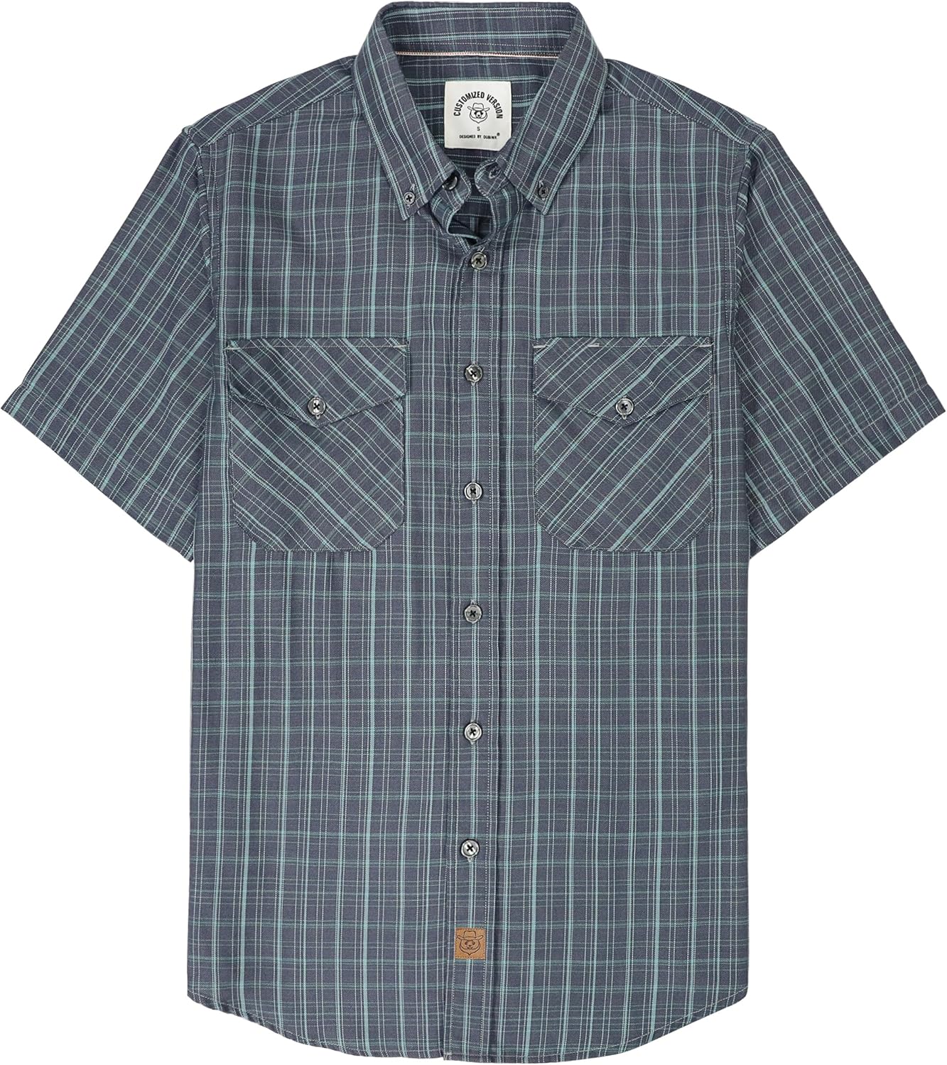 Dubinik Mens Short Sleeve Button Down Shirts for Casual Style