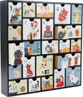 Wooden Advent Calendar with Drawers - Refillable Cat Countdown