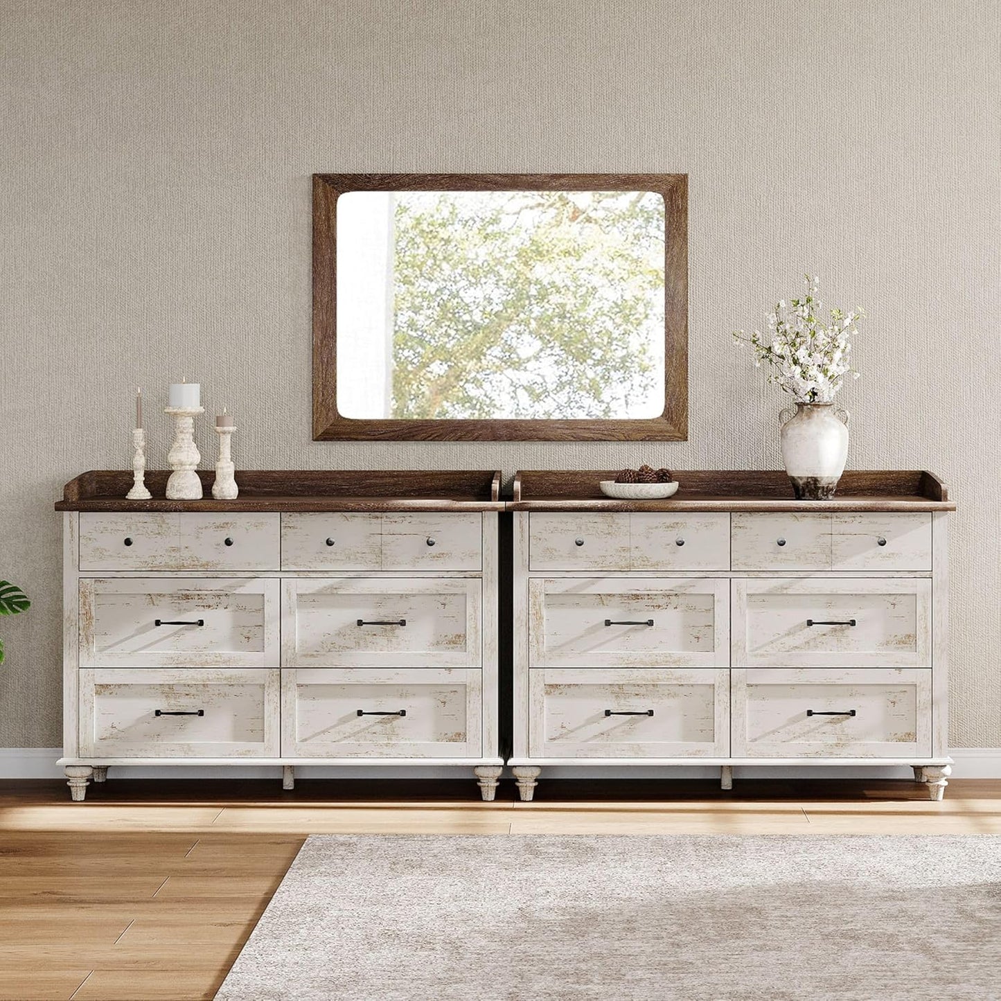 2 Pack Kids Dresser with 12 Drawers for Bedroom Storage