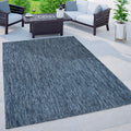 Solid Outdoor Rug 6ft 7in x 9ft 2in in Mottled Blue - Weatherproof
