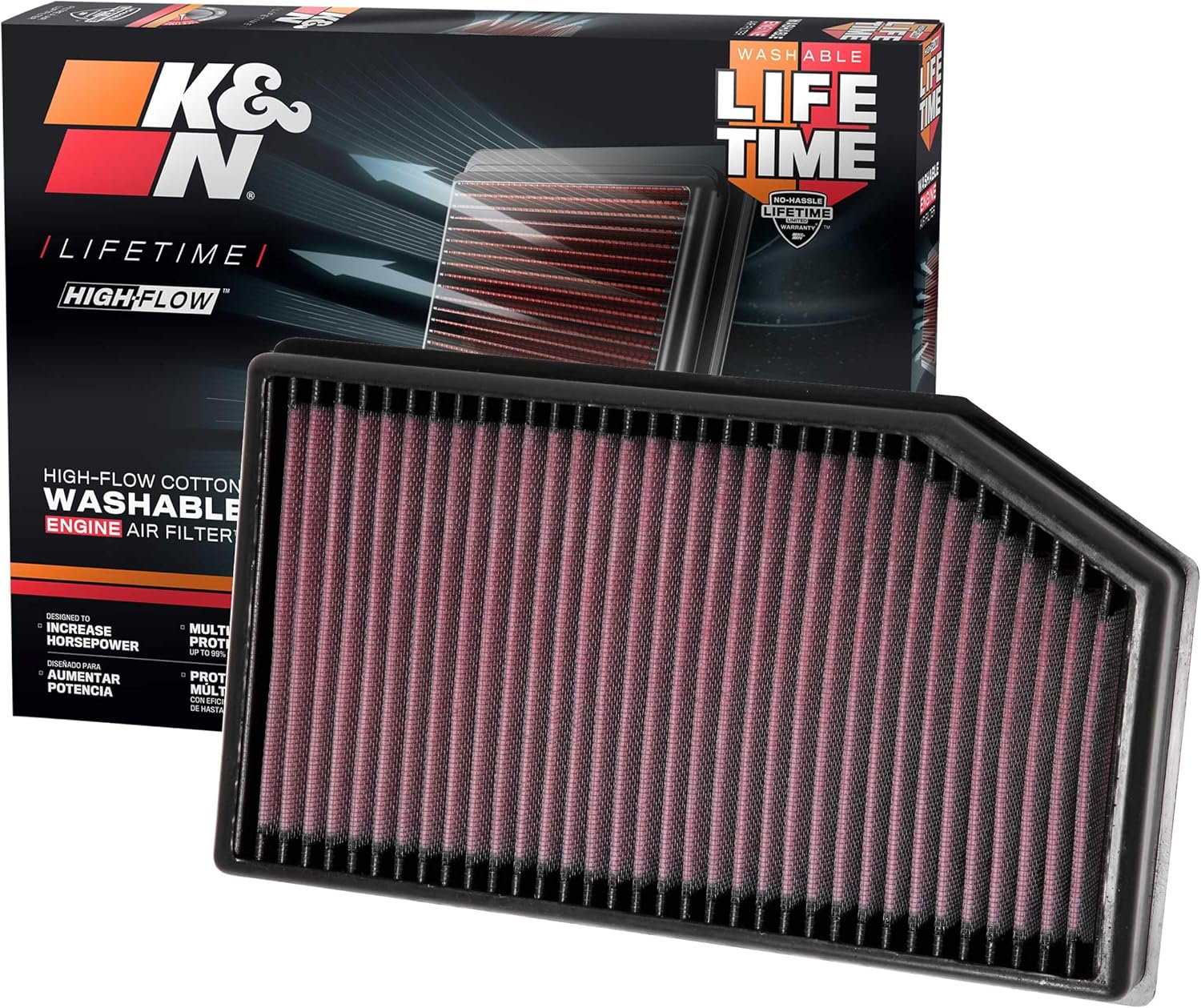 K&N High-Flow Engine Air Filter for 2018-2025 JEEP Models