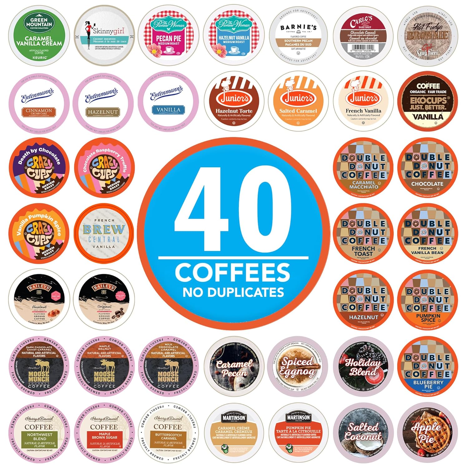Crazy Cups Flavored Coffee Pods Variety Pack for Keurig Brewers