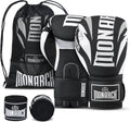 Boxing Gloves Men Women with Hand Wraps - Complete Sparring Kit
