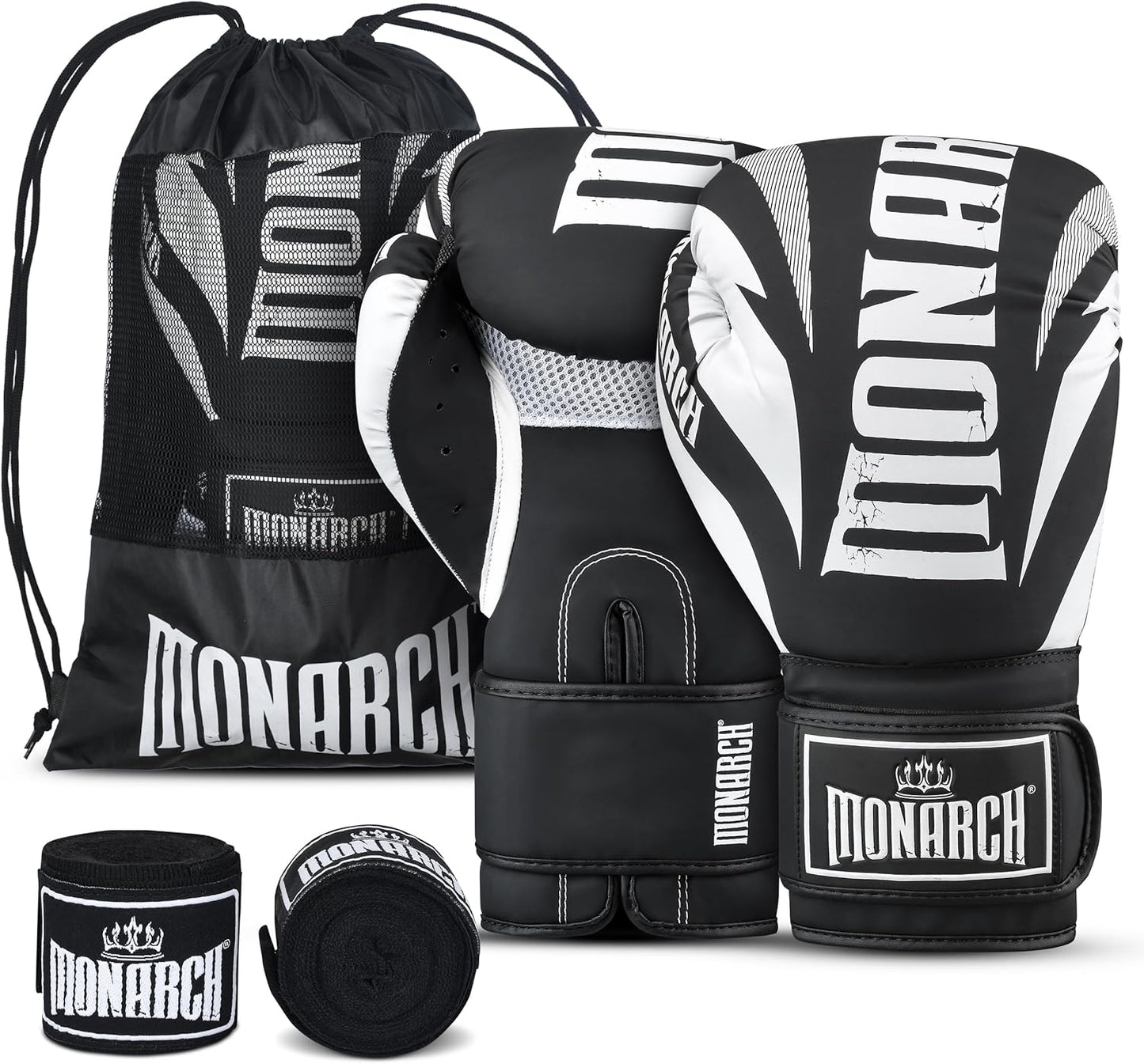 Boxing Gloves for Men and Women with Hand Wraps - Complete Kit