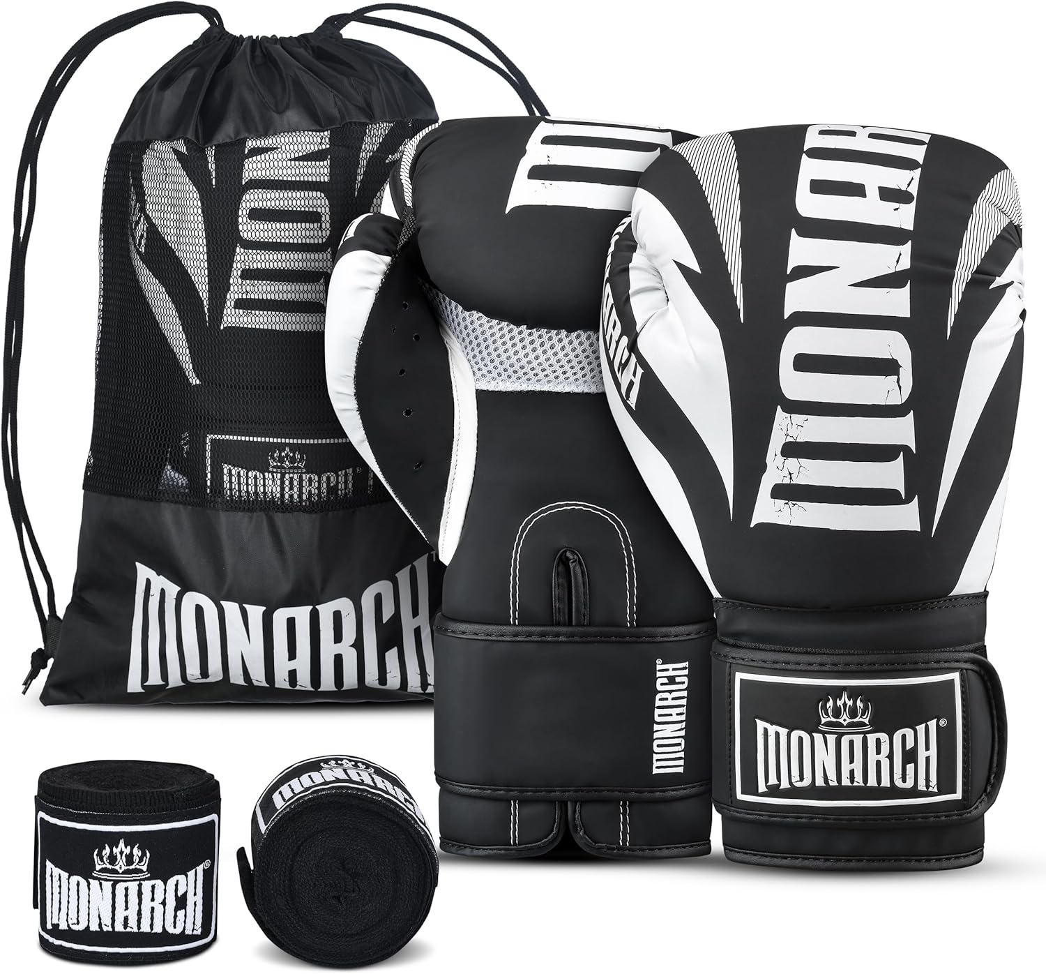 Boxing Gloves for Men and Women with Hand Wraps - Complete Kit