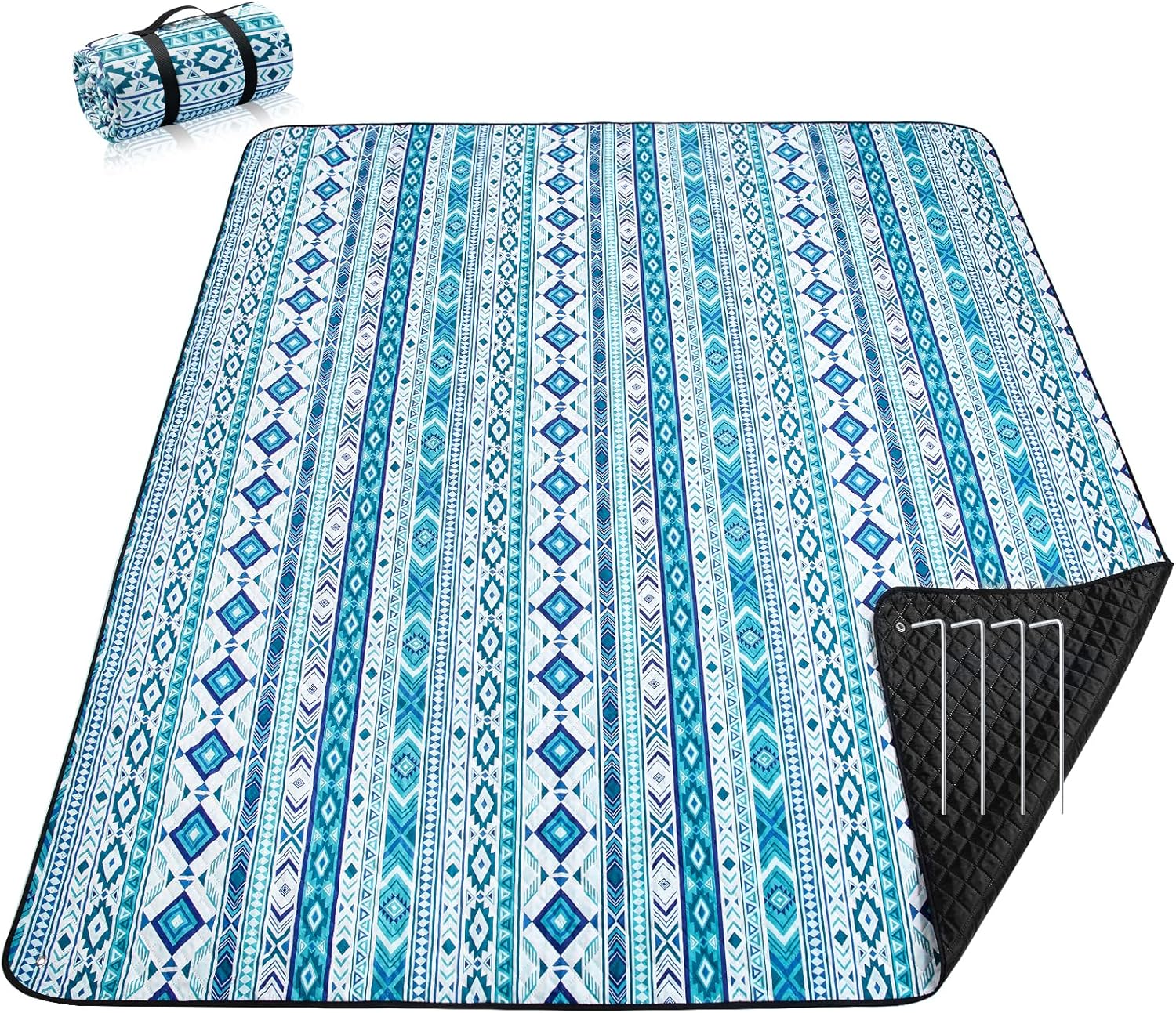 Oversized Waterproof Picnic Blanket - 83x79 Inches
