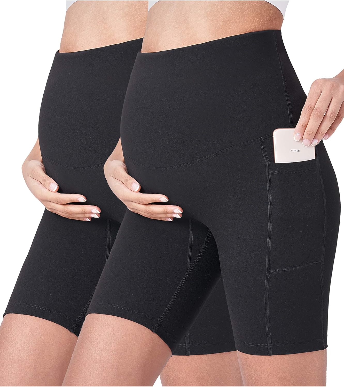 Maternity Yoga Shorts for Women - Comfortable Activewear with Pockets
