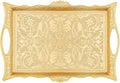 Ottoman Turkish Zamak Serving Tray with Lale Motifs - Six Person