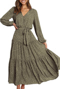 PRETTYGARDEN Floral Wrap Ruffle Maxi Dress - Flowy Spring Staple is