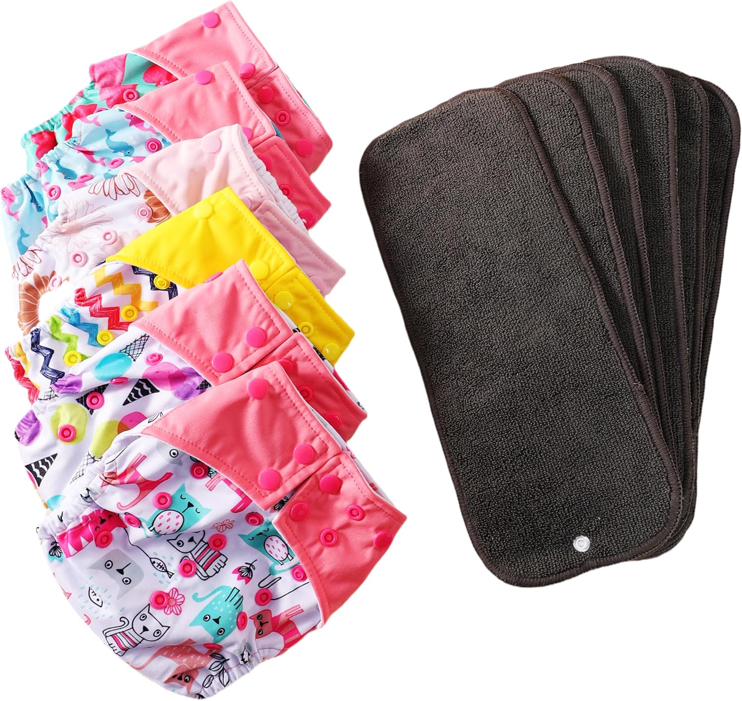 Asenappy Cloth Diaper Set - Washable, Reusable, Waterproof