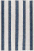 Dash & Albert Awning Stripe Blue Machine Washable Rug - 2.5 x 8 ft
