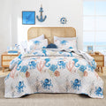 Coastal Quilts Bedding Set Queen Size - Lightweight Nautical Quilt