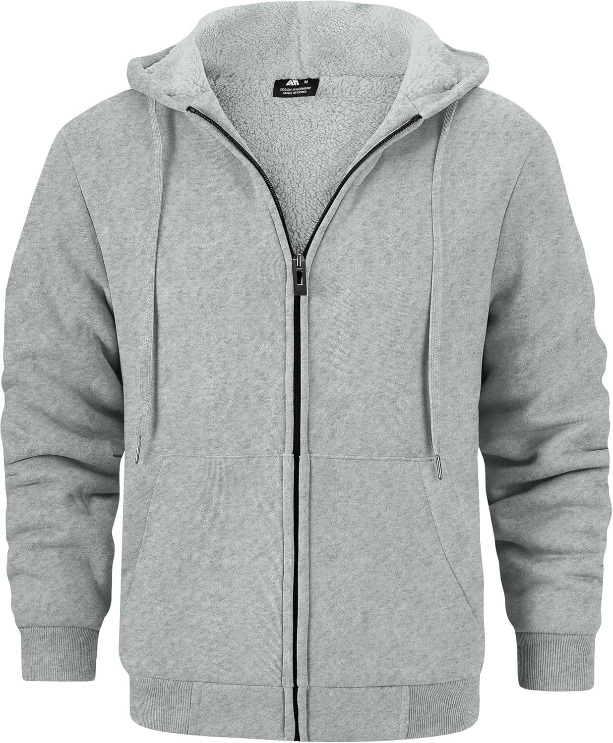 GEEK LIGHTING Heavyweight Fleece Hoodie for Men - Full Zip Up