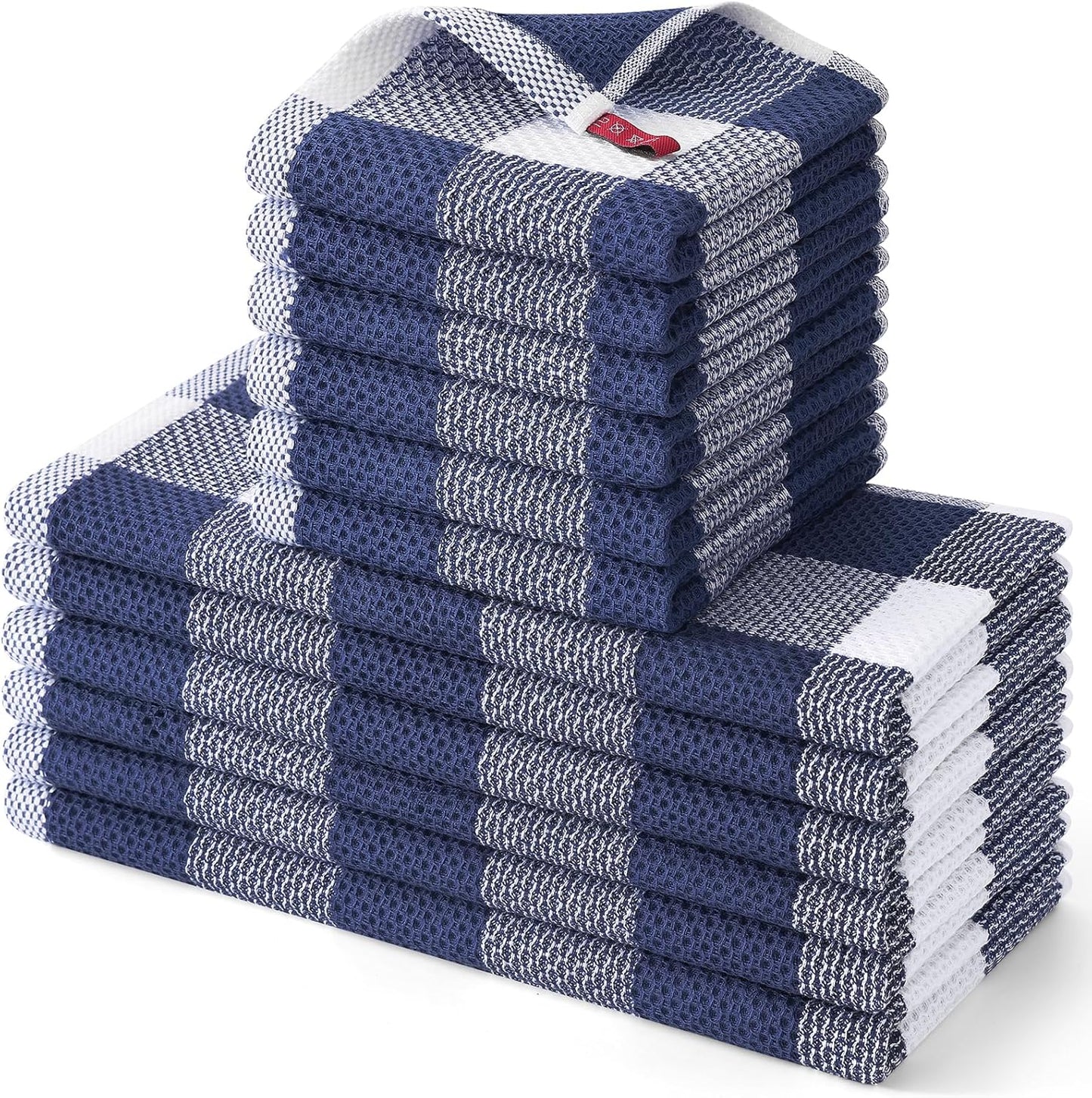 Homaxy Kitchen Towels Set of 12, Soft Absorbent Cotton Dishcloths