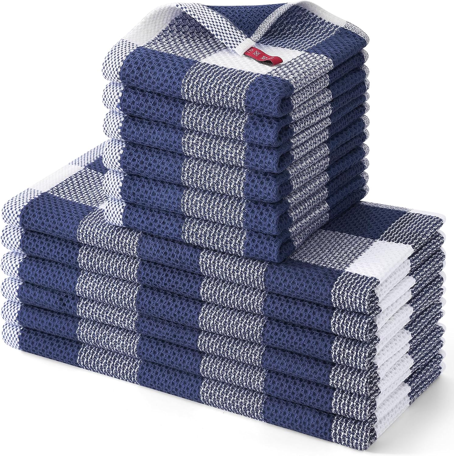 Homaxy Kitchen Towels Set of 12, Soft Absorbent Cotton Dishcloths
