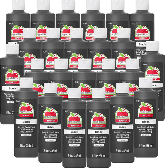 Vibrant Apple Barrel Acrylic Paint Set - 24-Pack 8oz Assorted Colors