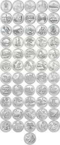 2010 P - 2021 P BU National Parks Quarters 56-Coin Set - Complete