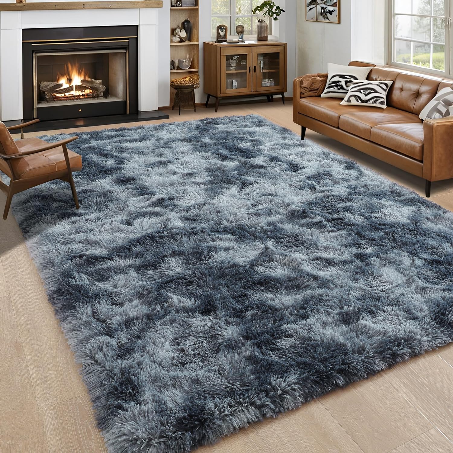 Noahas Large Fluffy 5x8 Area Rug for Living Room and Bedroom