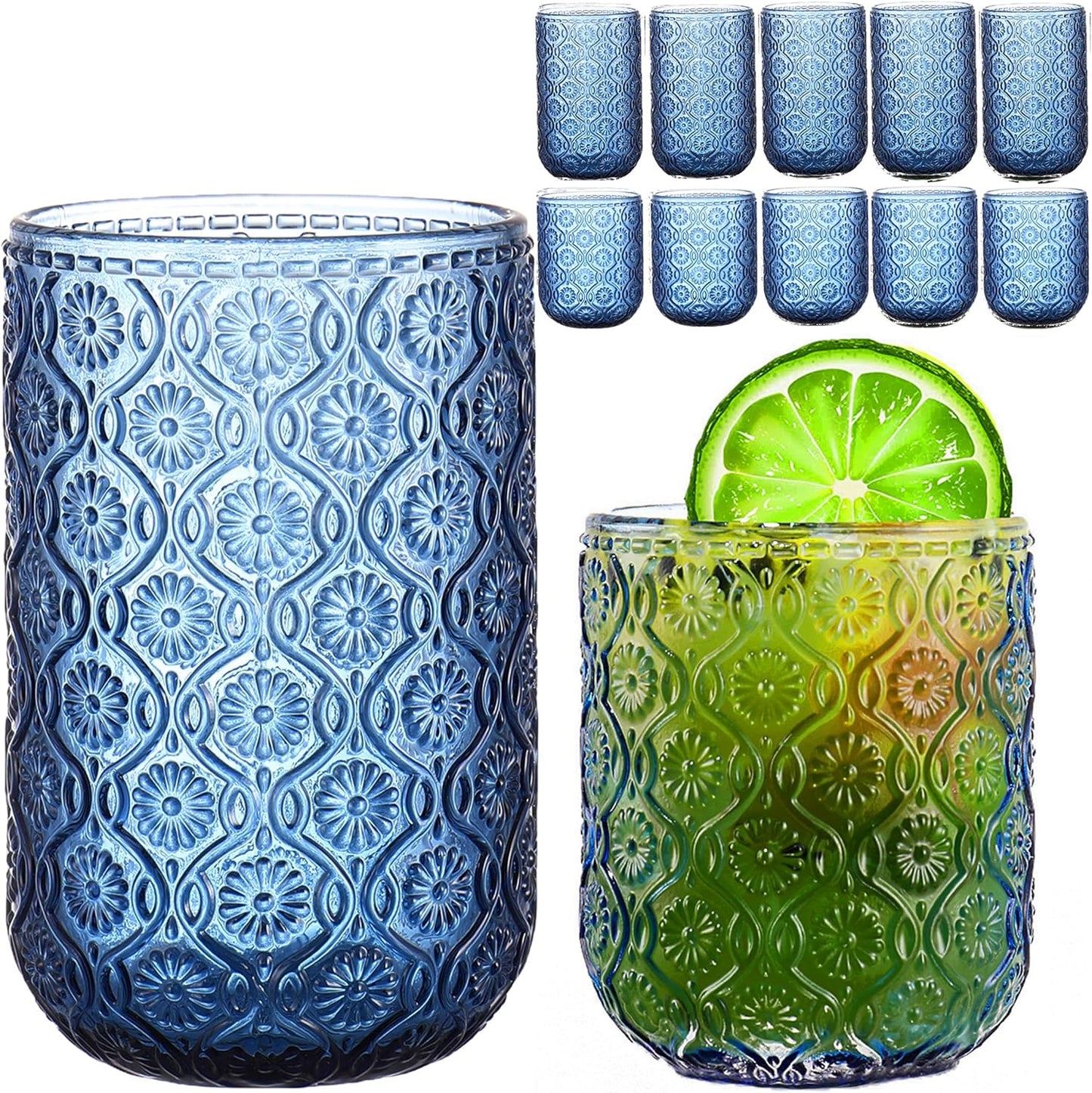 Blue Drinking Glasses Set of 12 for Every Occasion and Style