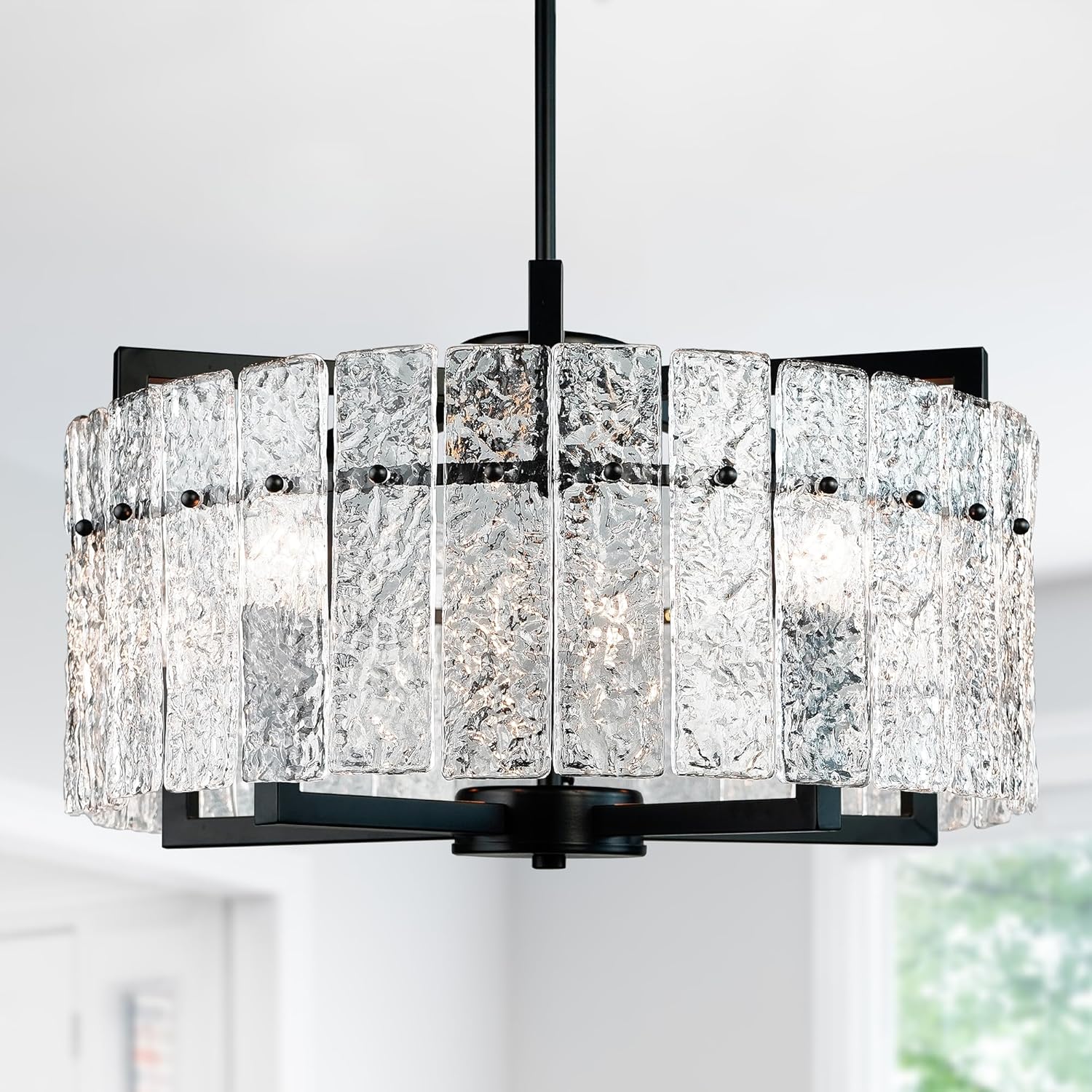 IKK Modern Black Crystal Chandeliers for Elegant Dining Rooms
