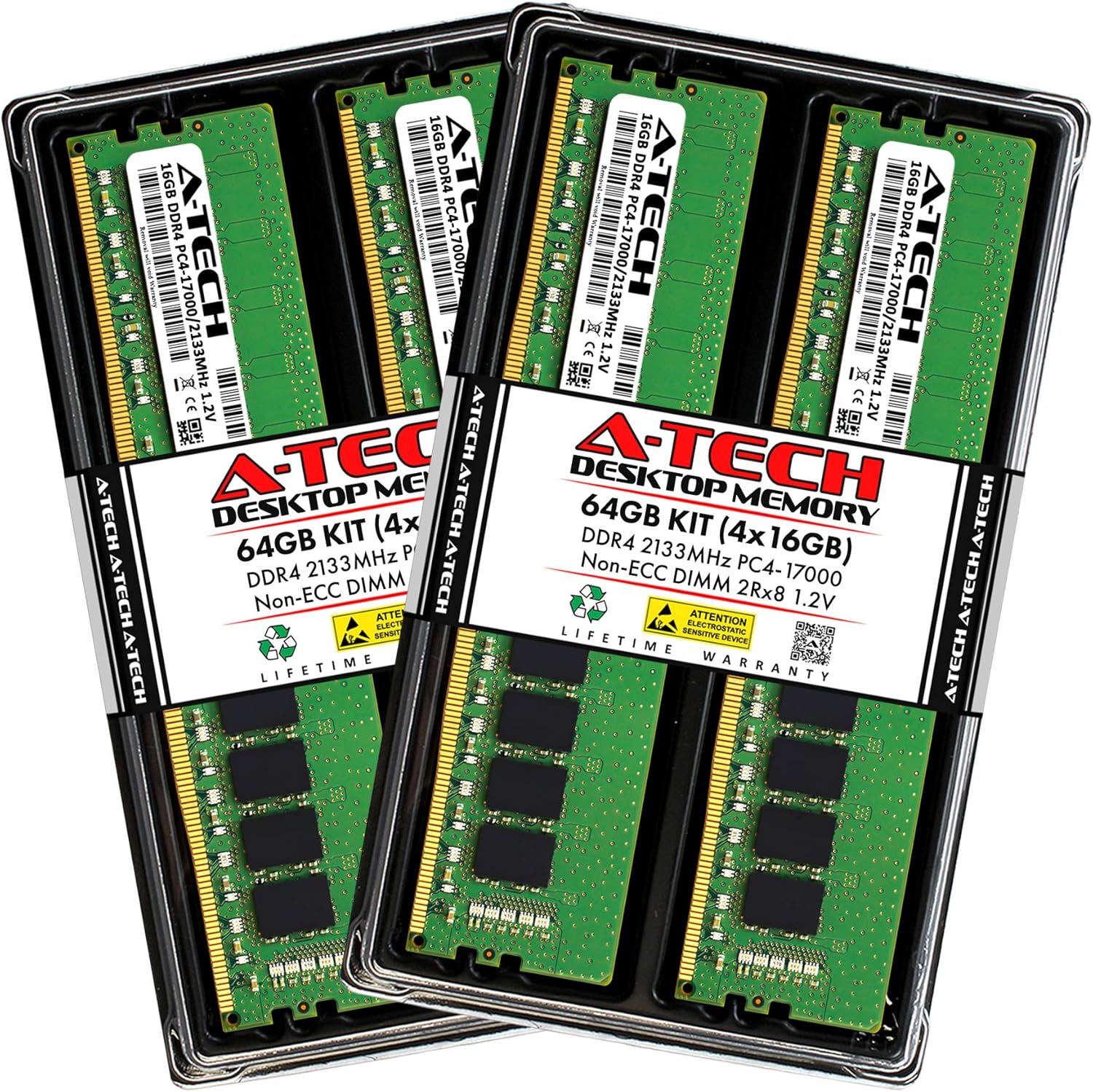 64GB DDR4 2133 MHz UDIMM RAM Memory Modules for Desktop PCs